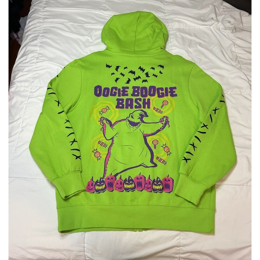 NWT Disneyland Oogie Boogie Bash 2025 Zip Up Hoodie Sz L Unisex Deadstock Adult